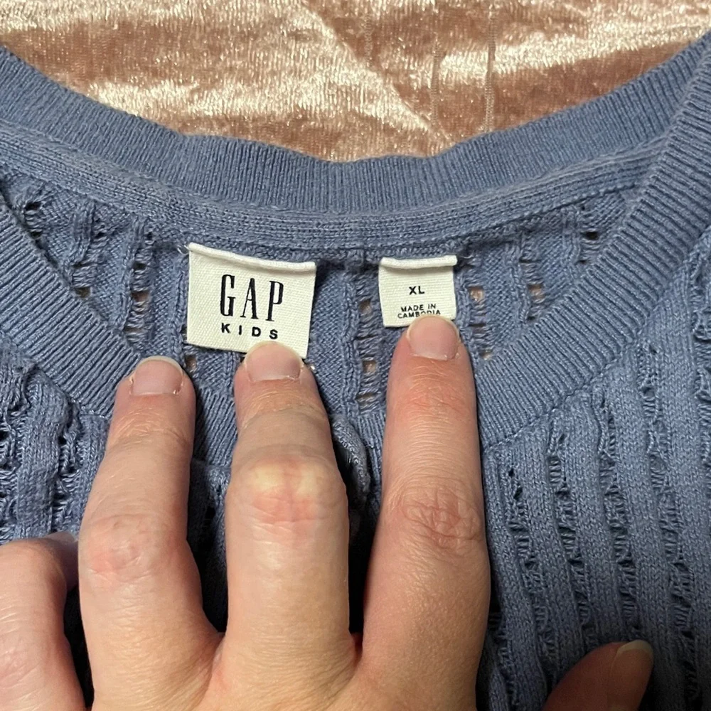 GAP Kids Navy Ribbed Sweater - Picture 2 of 4